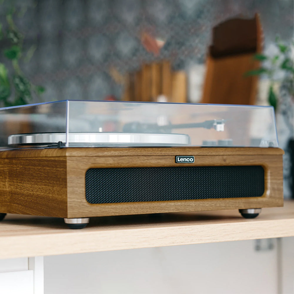 Lenco Wooden Turntable with 4 built-in Bluetooth speakers
