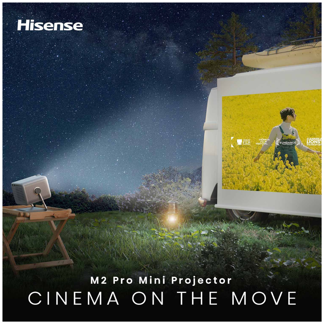 Hisense 65''-200'' M2 Pro 4K TriChroma Laser Mini Projector