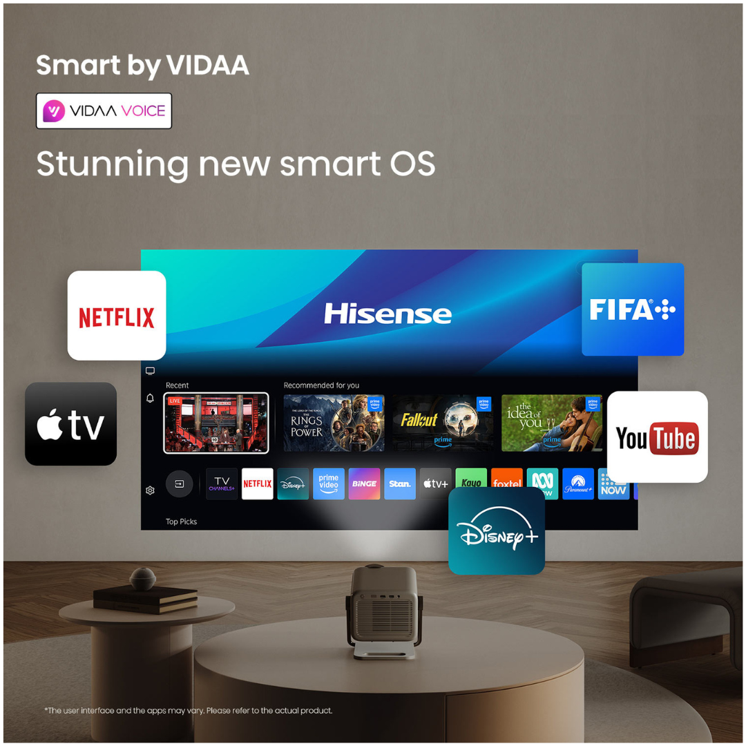 Hisense 65''-200'' M2 Pro 4K TriChroma Laser Mini Projector