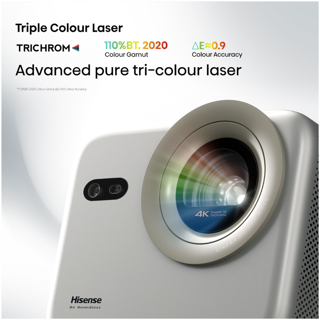 Hisense 65''-200'' M2 Pro 4K TriChroma Laser Mini Projector