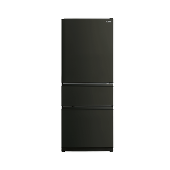 Mitsubishi Electric 450L Bottom Mount Fridge Matte Black