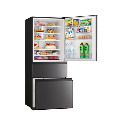 Mitsubishi Electric 450L Bottom Mount Fridge Dark Silver