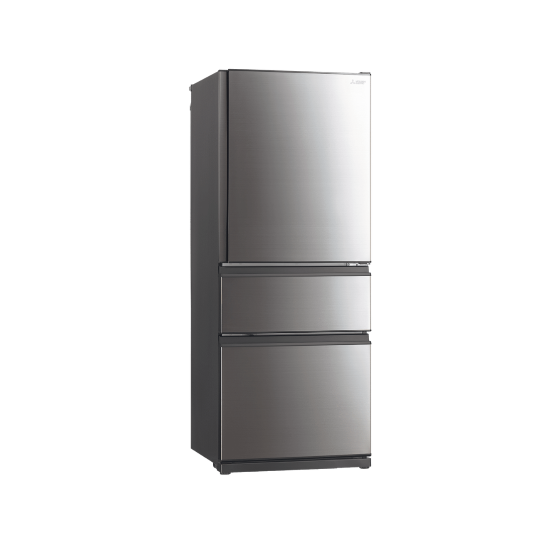 Mitsubishi Electric 450L Bottom Mount Fridge Stirling Silver