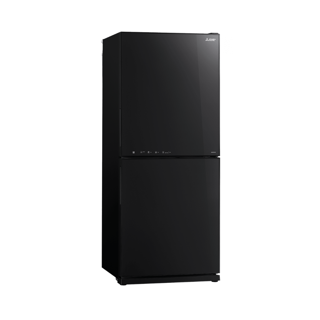 Mitsubishi Electric 421L Bottom Mount Fridge Brilliant Black