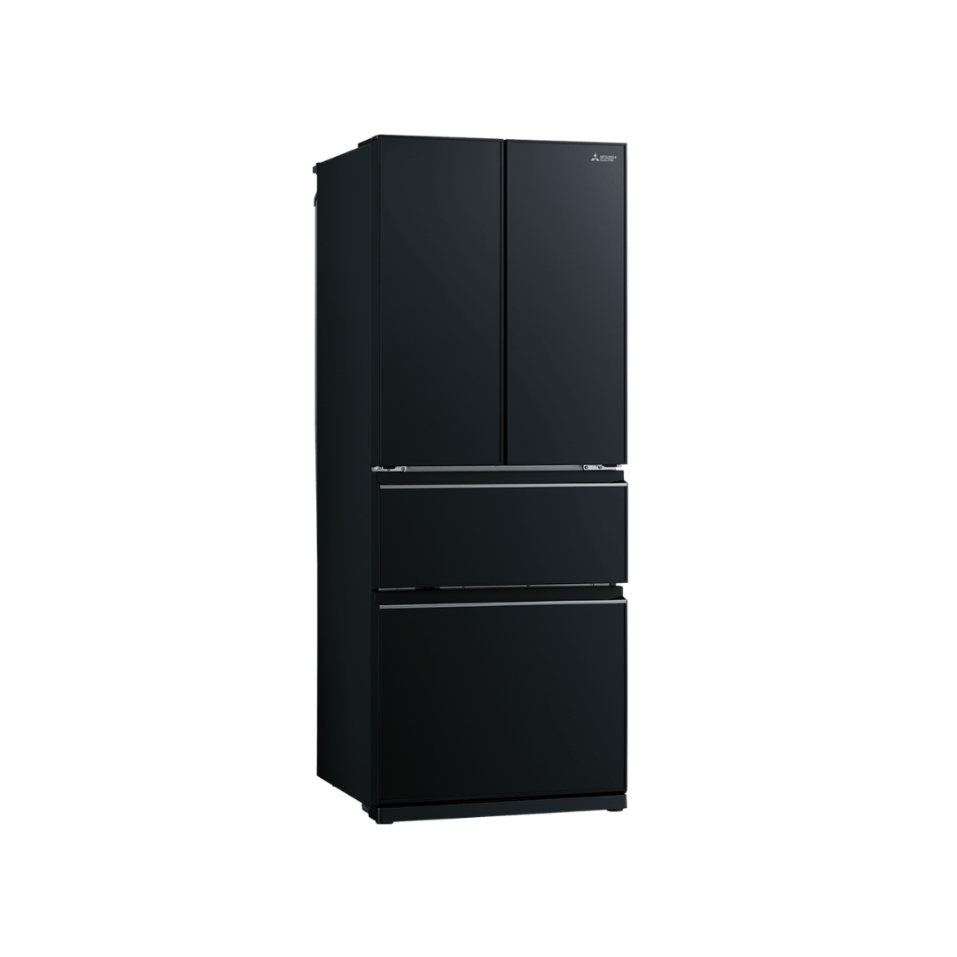 Mitsubishi Electric 442L French Door Fridge Brilliant Black Glass