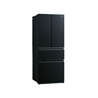 Mitsubishi Electric 442L French Door Fridge Brilliant Black Glass