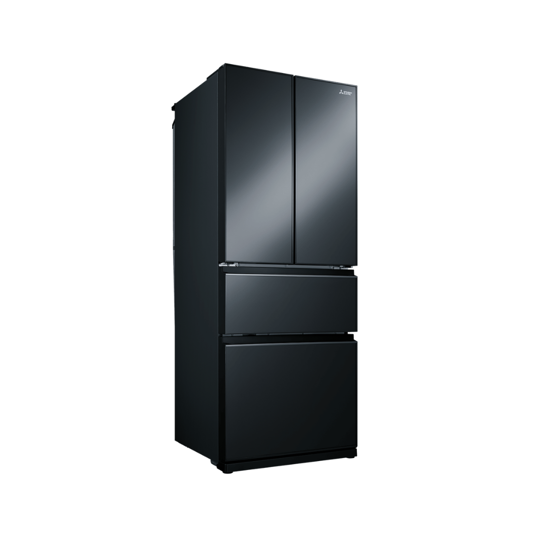 Mitsubishi Electric 442L French Door Fridge Brilliant Black Glass