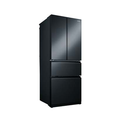 Mitsubishi Electric 442L French Door Fridge Brilliant Black Glass