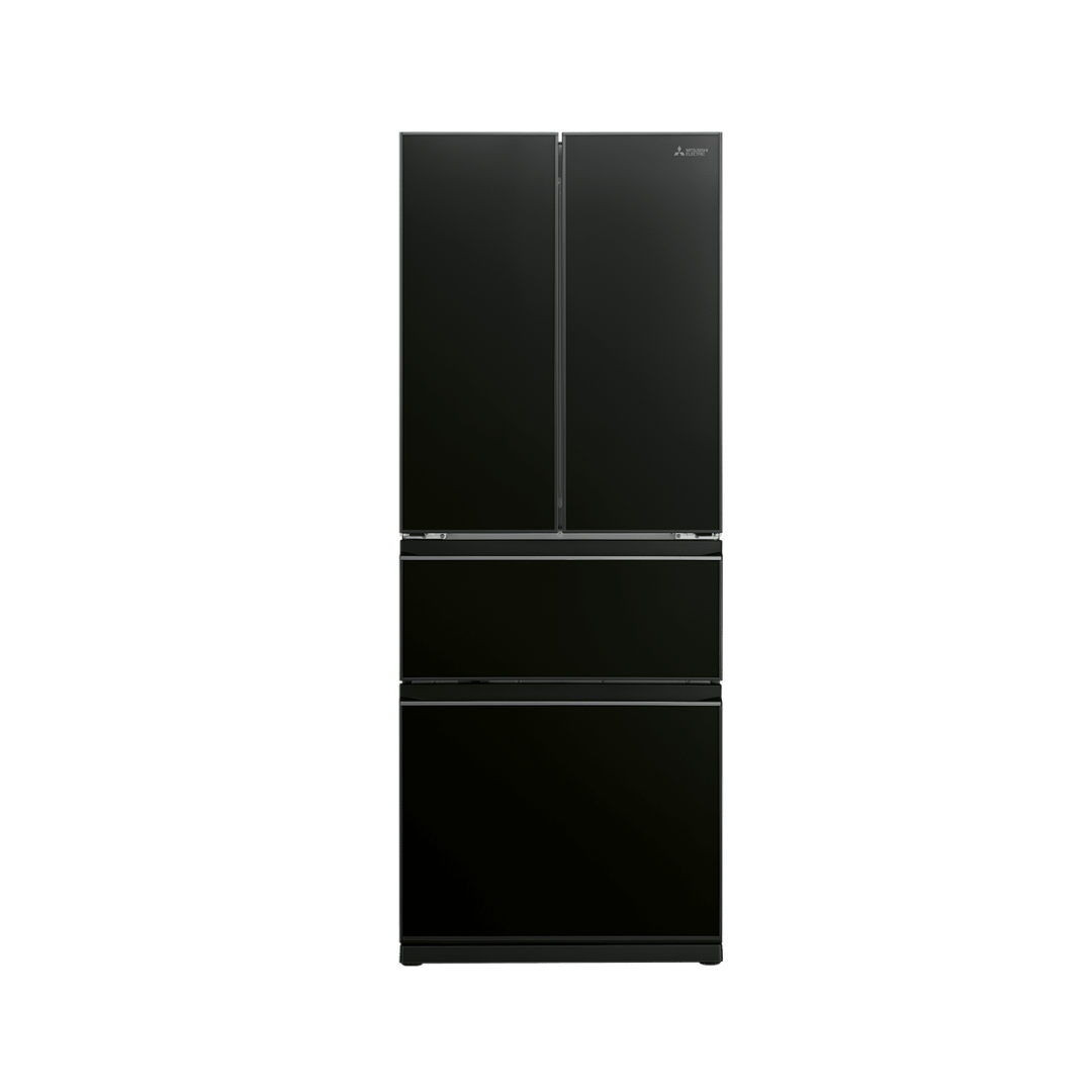 Mitsubishi Electric 442L French Door Fridge Brilliant Black Glass