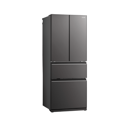 Mitsubishi Electric 442L French Door Fridge Dark Silver Glass