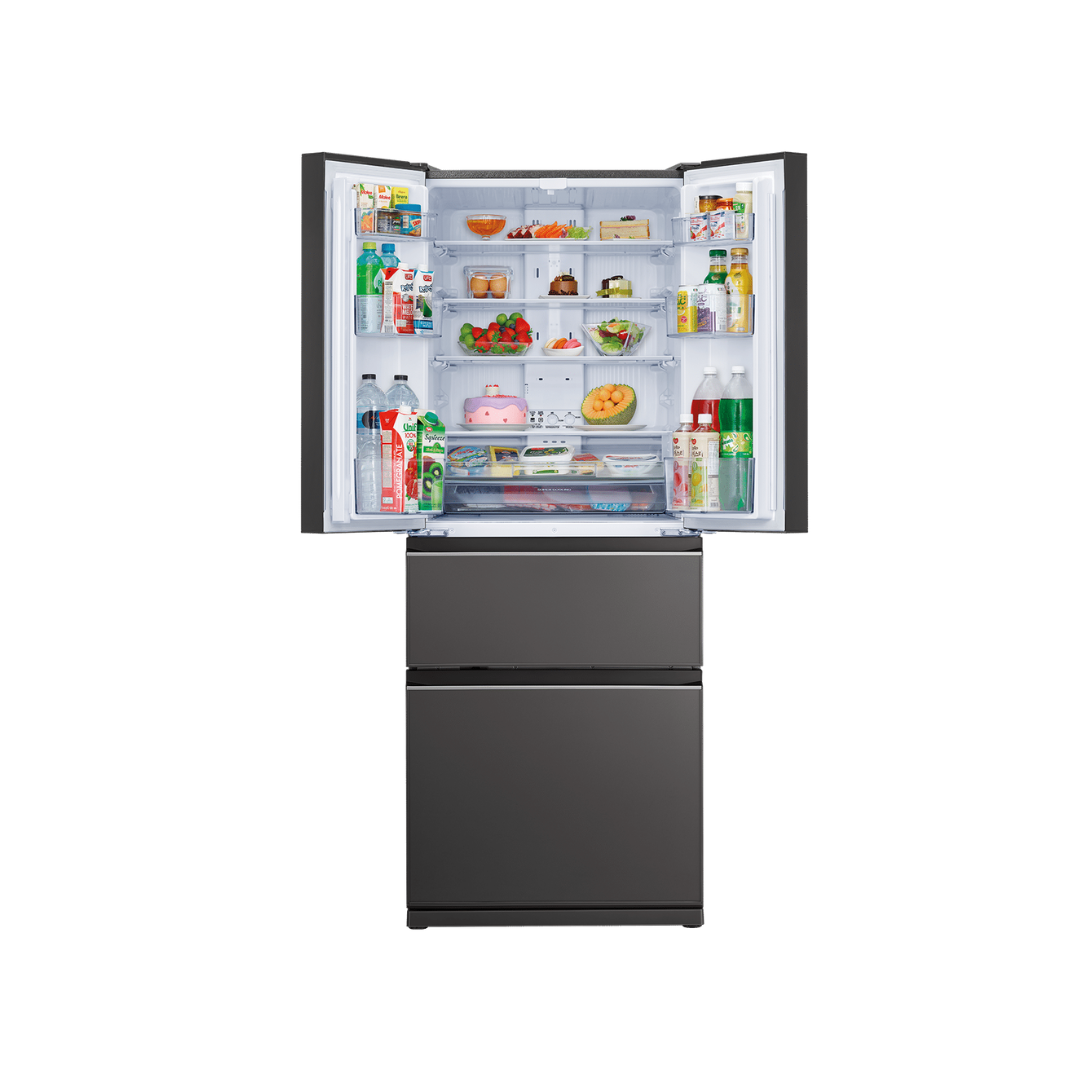Mitsubishi Electric 442L French Door Fridge Dark Silver Glass