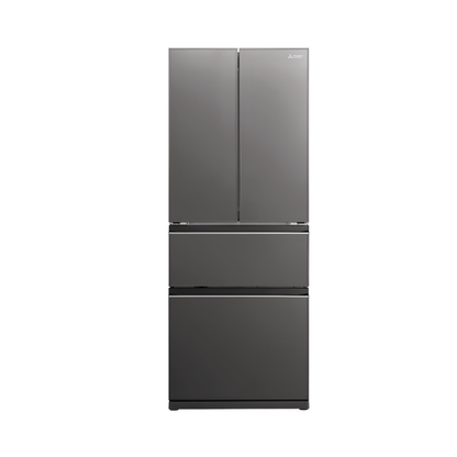 Mitsubishi Electric 442L French Door Fridge Dark Silver Glass