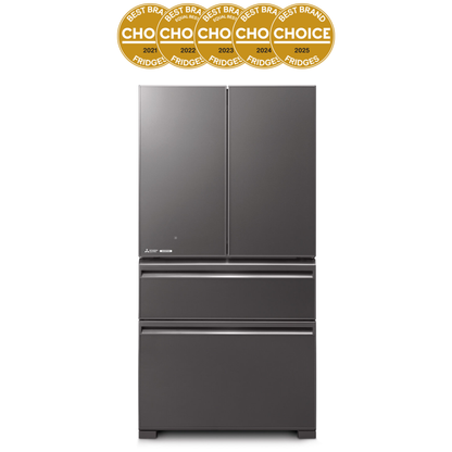 Mitsubishi Electric 564L French Door Fridge Dark Silver Glass