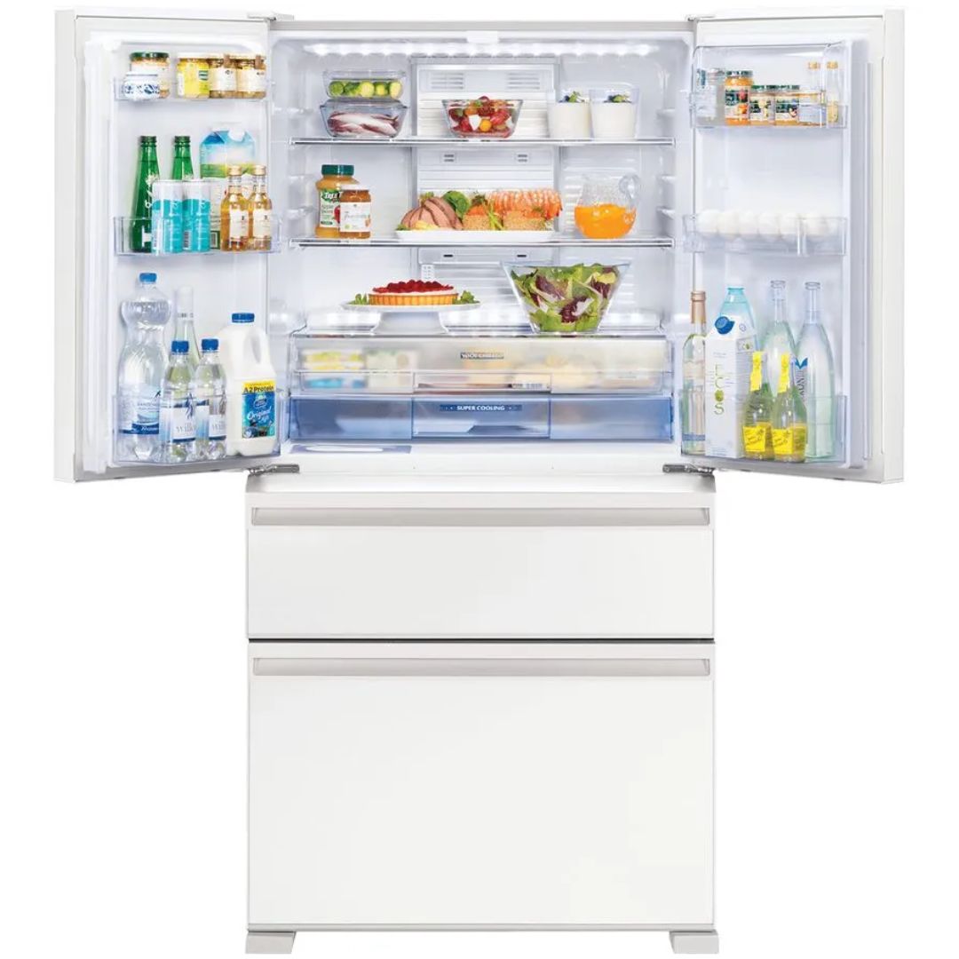 Mitsubishi 630l lx grande deals glass french door fridge