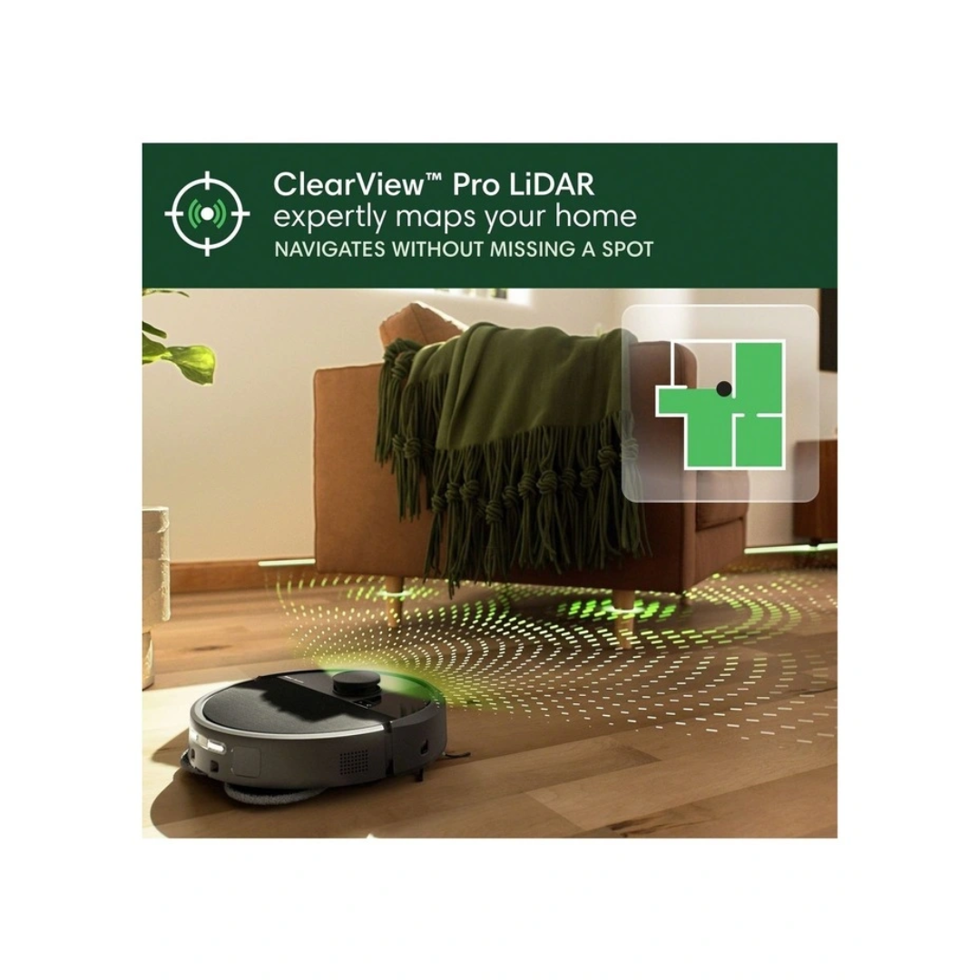 iRobot roomba combo 505 plus with autowash dock using ClearView Pro LiDAR technology to map your floor space. 