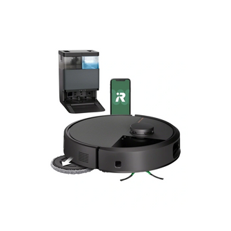 iRobot Roomba Combo 505 robot vacuum with autowash dock and mobile app control, featuring a mopping function, advanced navigation and smart connectivity. 