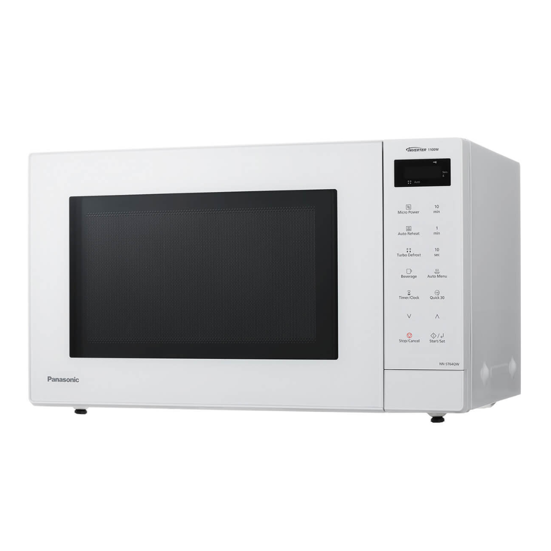 Panasonic 32L 1100W Microwave Oven Sleek White Glass