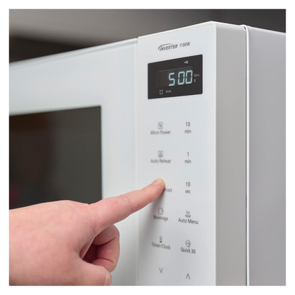 Panasonic 32L 1100W Microwave Oven Sleek White Glass