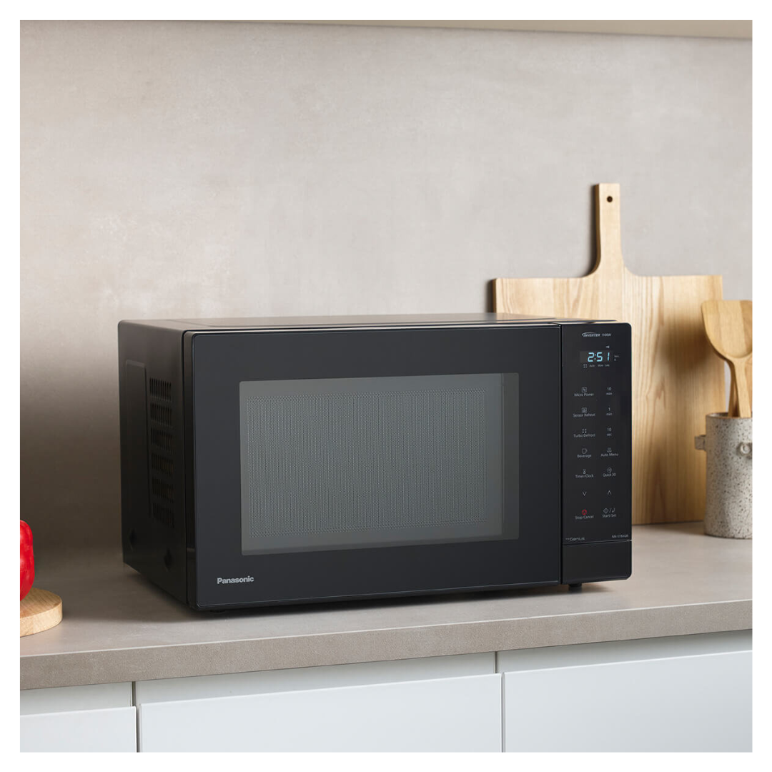 Panasonic 32L 1100W Microwave Oven - Sleek Black Glass