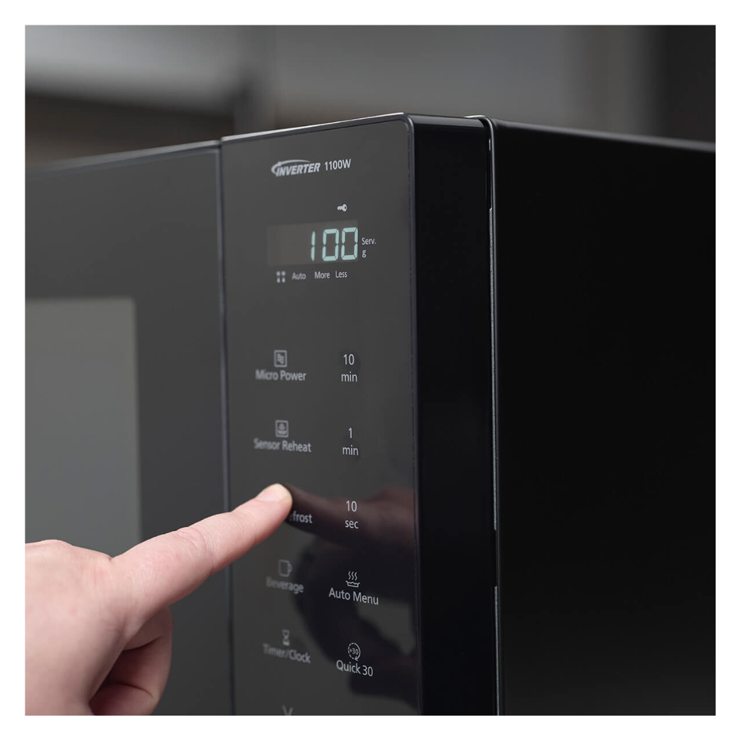 Panasonic 32L 1100W Microwave Oven - Sleek Black Glass