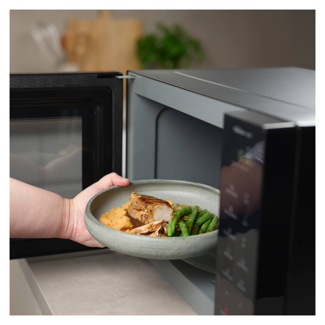 Panasonic 32L 1100W Microwave Oven - Sleek Black Glass