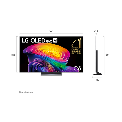 LG 65" OLED EVO AI C6 4K SMART TV (2026)