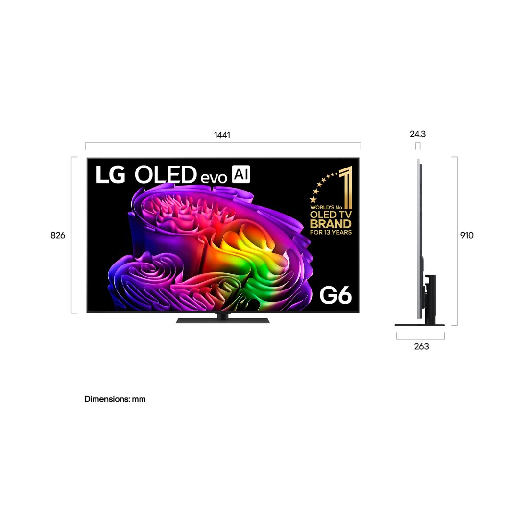 LG 65" OLED EVO AI G6 4K SMART TV (2026)