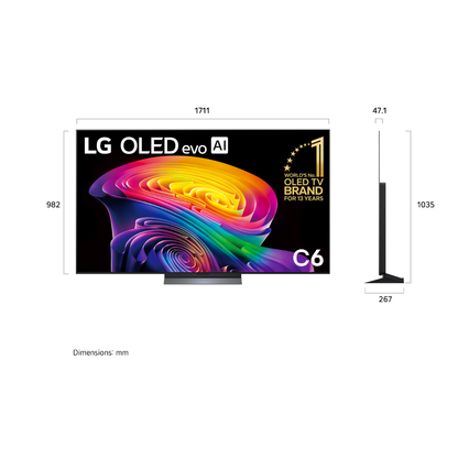LG 77" OLED EVO AI C6 4K SMART TV (2026)