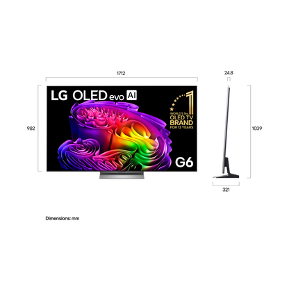 LG 77" OLED EVO AI G6 4K SMART TV (2026)
