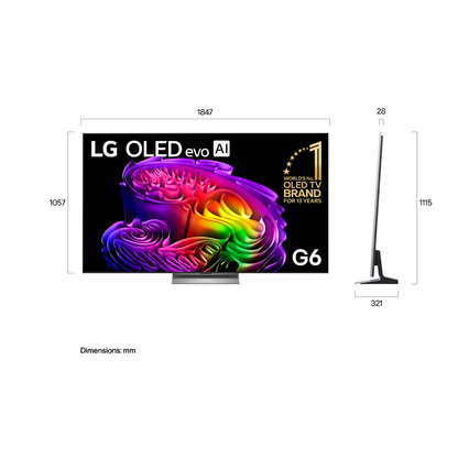 LG 83" OLED EVO AI G6 4K SMART TV (2026)