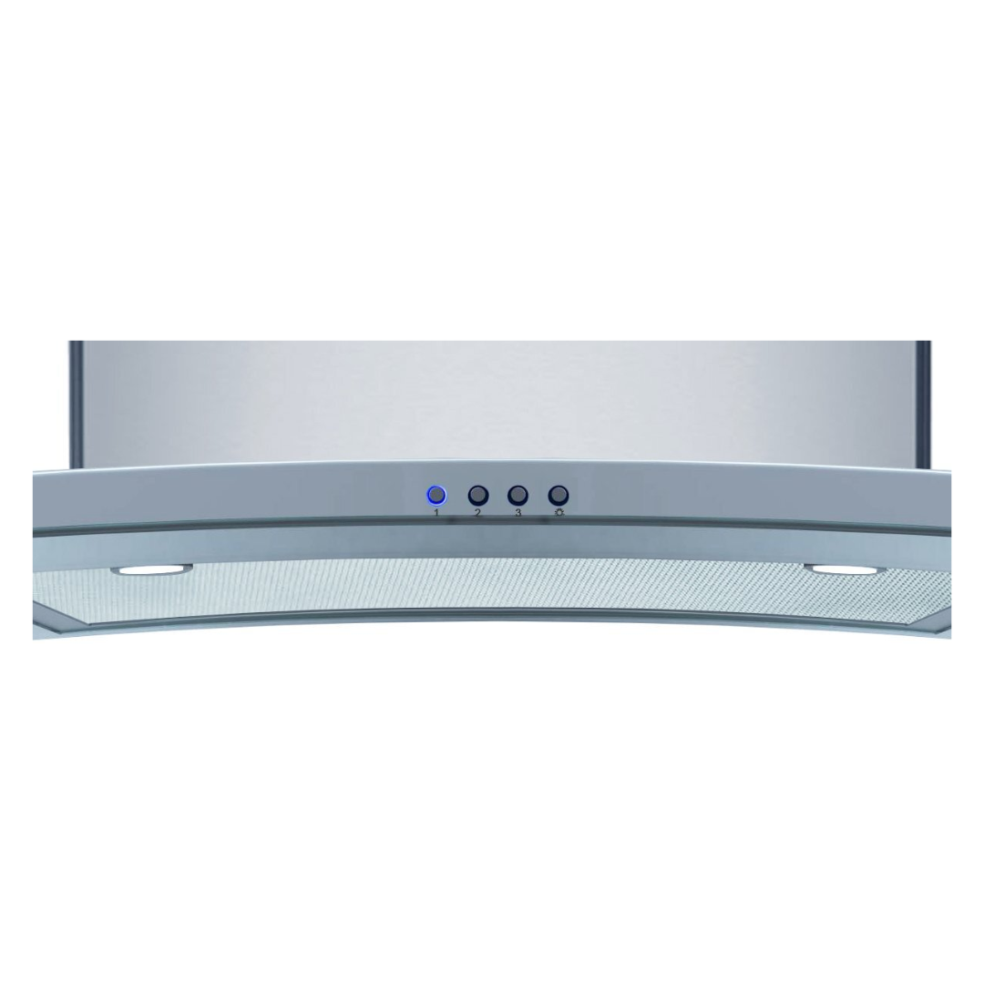 Omega Appliances 90cm Curved Glass Canopy Rangehood