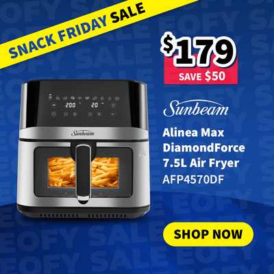 Sunbeam Alinea Max DiamondForce 7.5L Air Fryer on sale now for $179 - Save $50