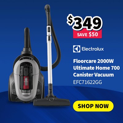 Electrolux 2000w ultimate homw 700 canister vacuum on sale now $349 - Save $50