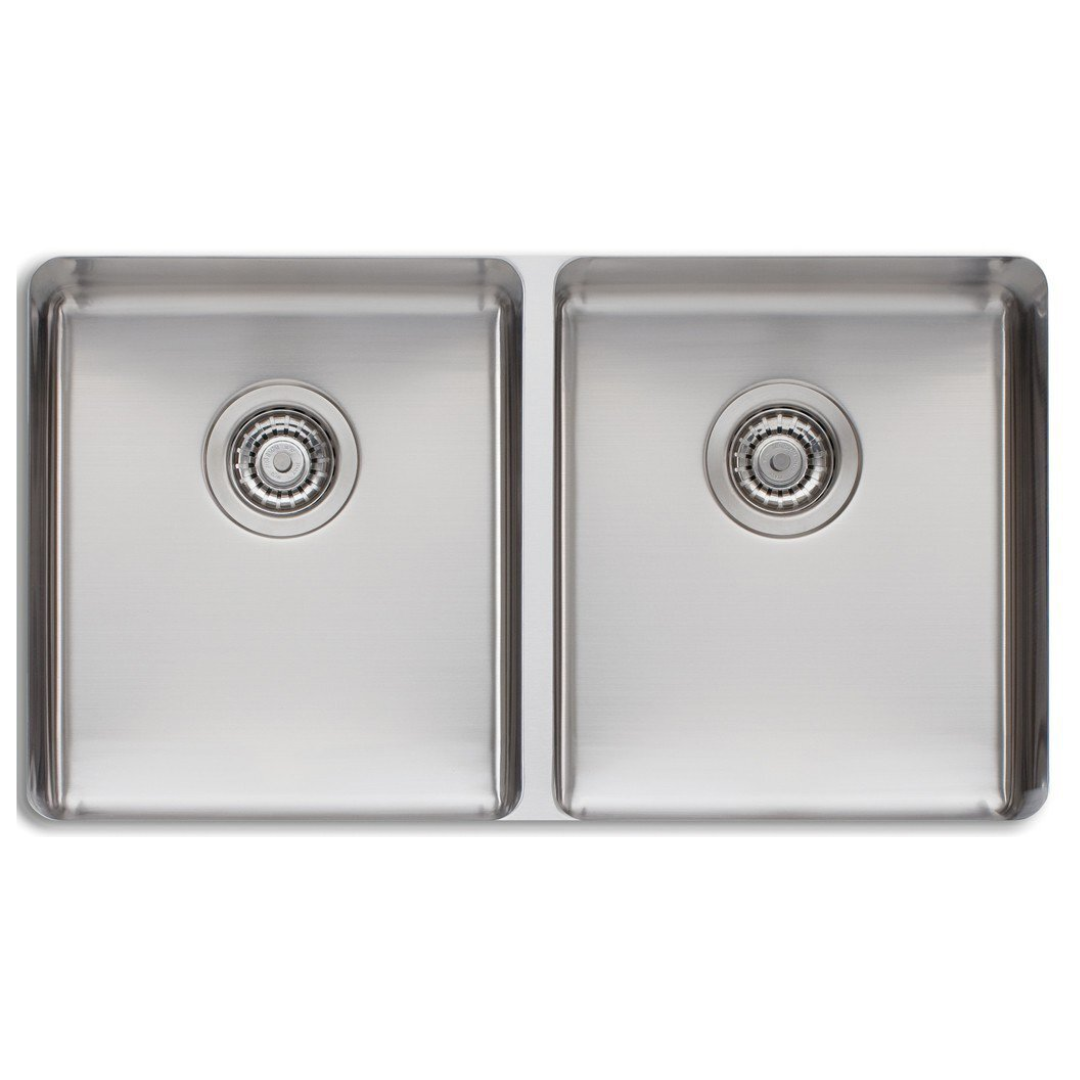 Oliveri Sonetto Double Bowl Under Mount Sink Stainless Steel