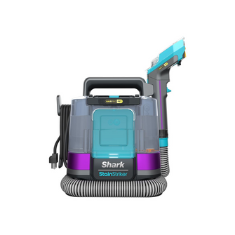 Shark Stain Striker Hair Pro Portable Spot and Stain cleaner on a white background. 