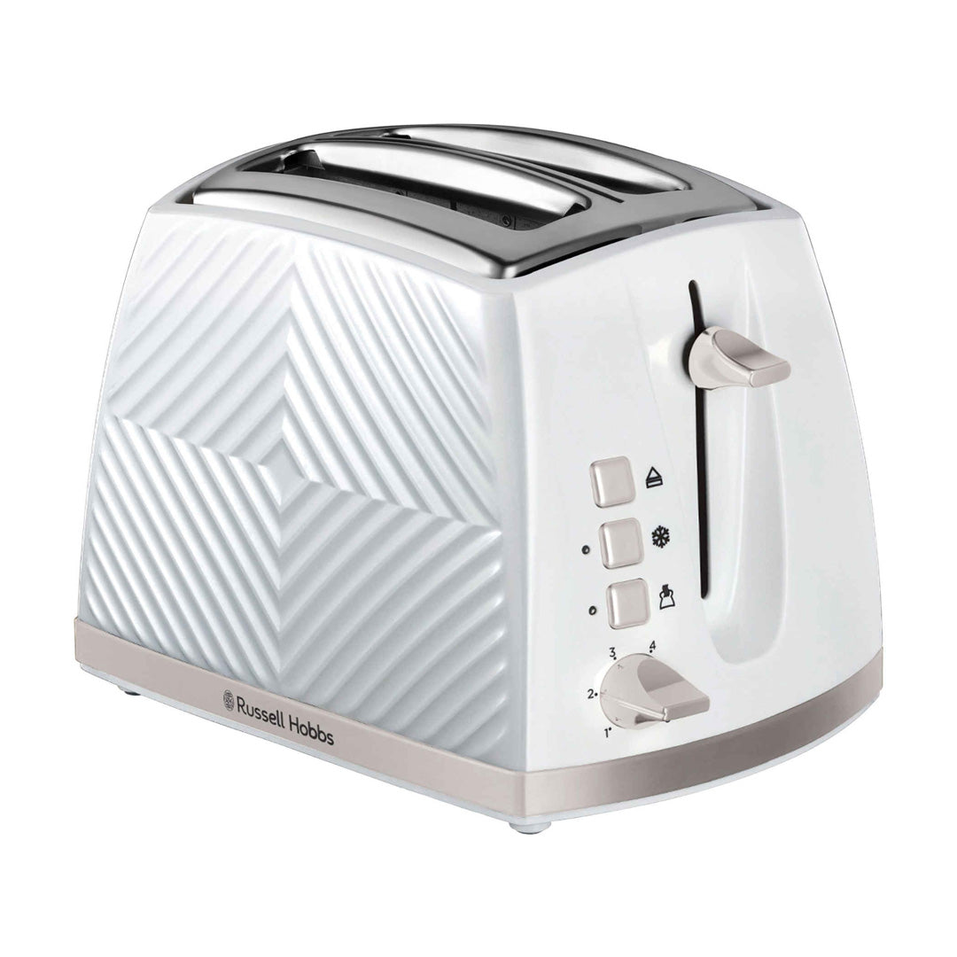 Russell Hobbs Groove 2 Slice Toaster in White - RHT722WHI image_1
