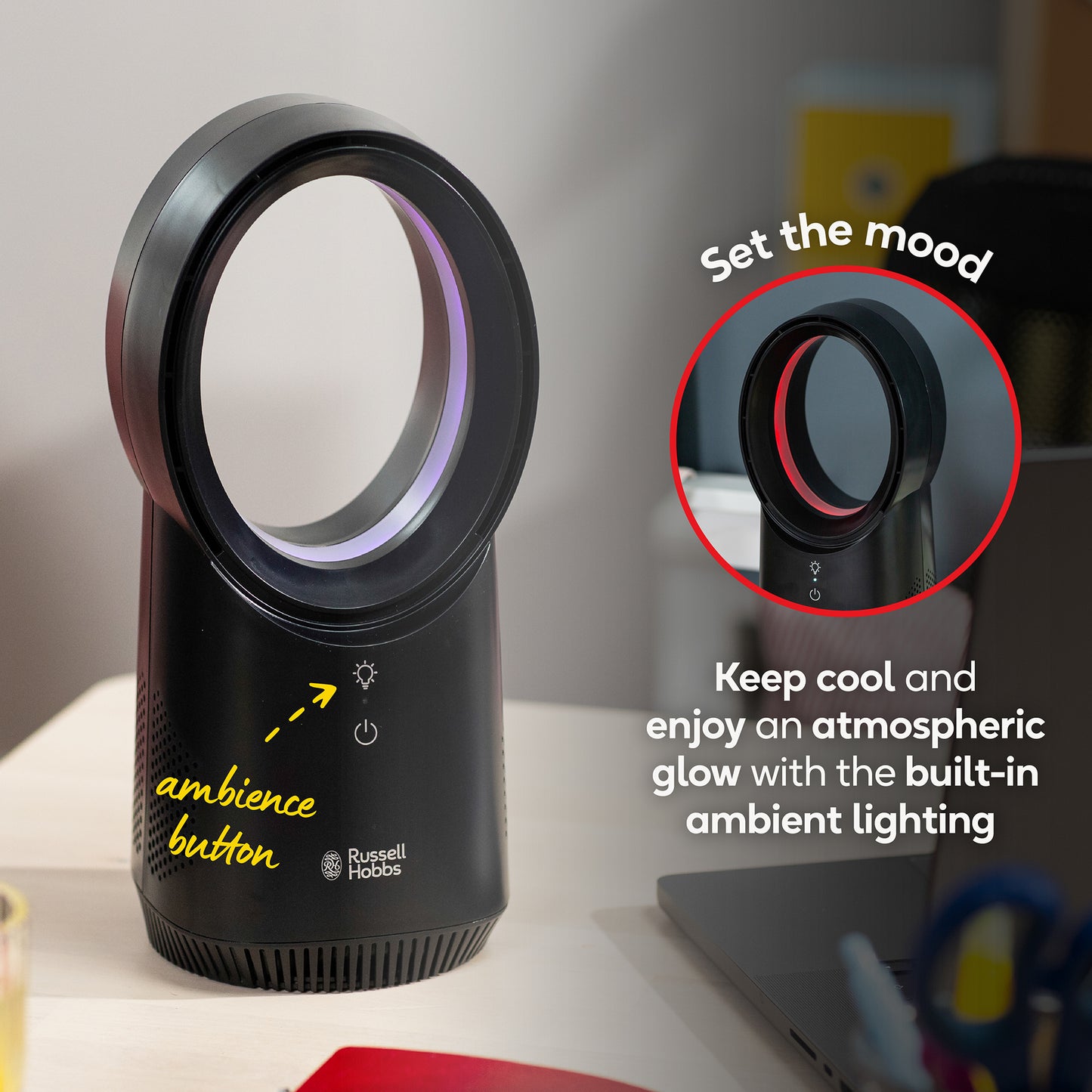 Russell Hobbs USB Bladeless Desk Fan