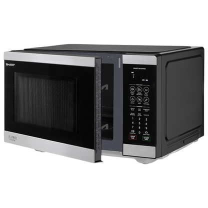 Sharp 26L 900W Flatbed Inverter Microwave Stainless Steel