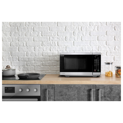 Sharp 26L 900W Flatbed Inverter Microwave Stainless Steel