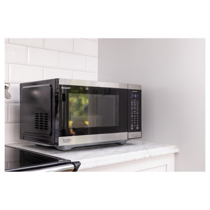 Sharp 26L 900W Flatbed Inverter Microwave Stainless Steel