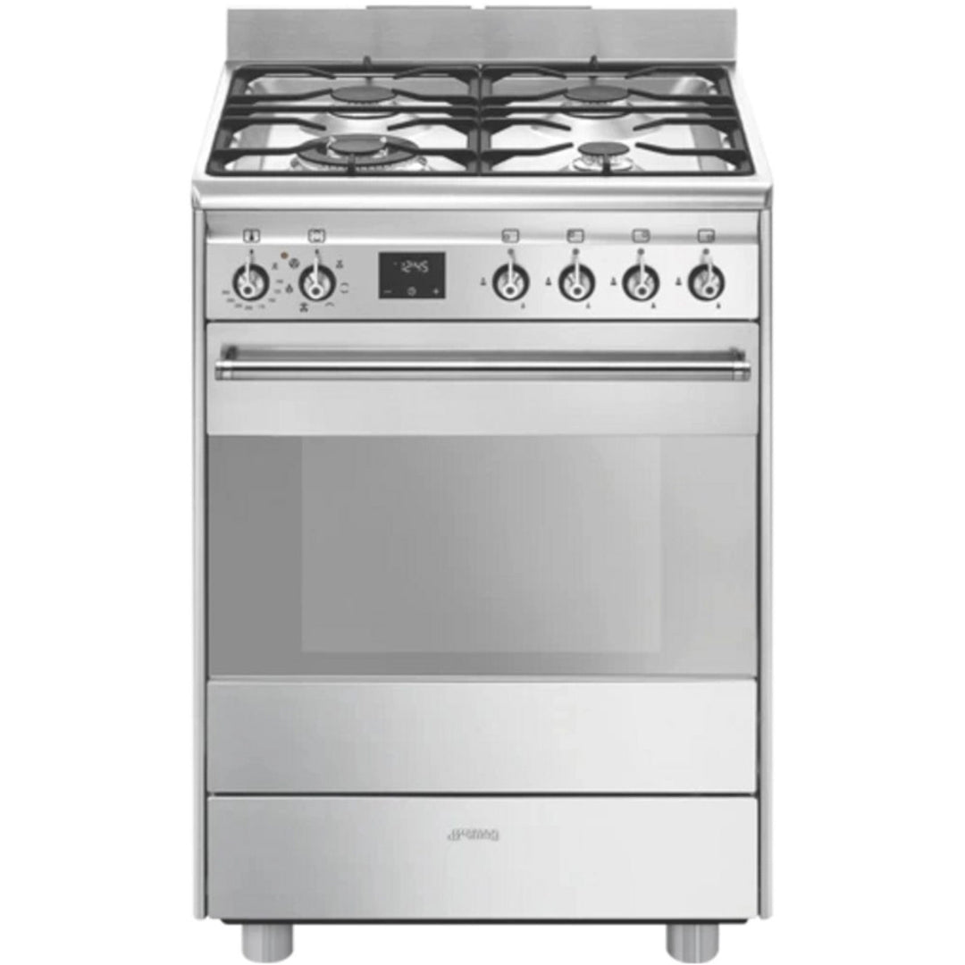 Smeg 60cm Classic Freestanding Dual Fuel Cooker in Stainless Steel - FS61XNG81 image_1