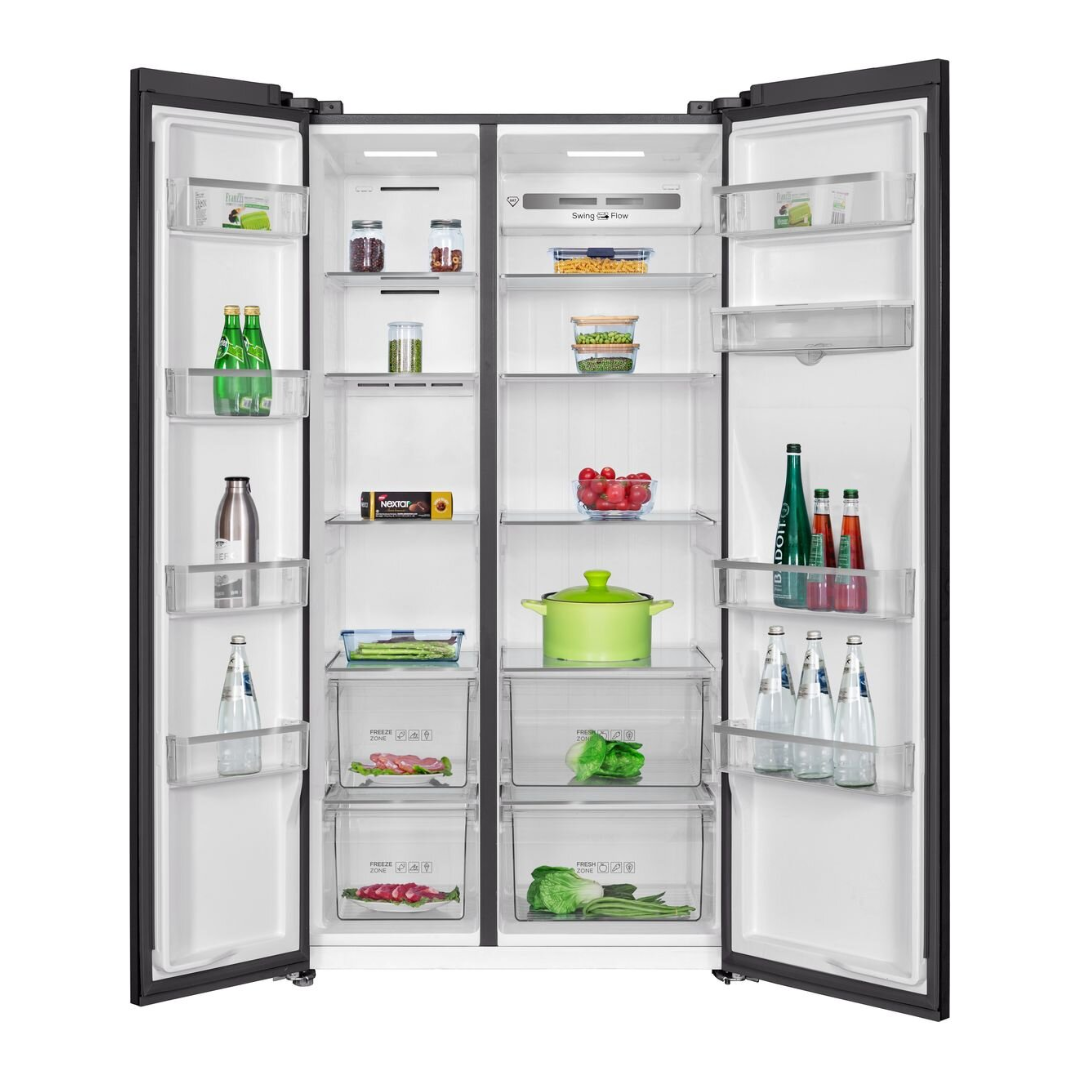 TCL 631L Silver Side By Side Fridge