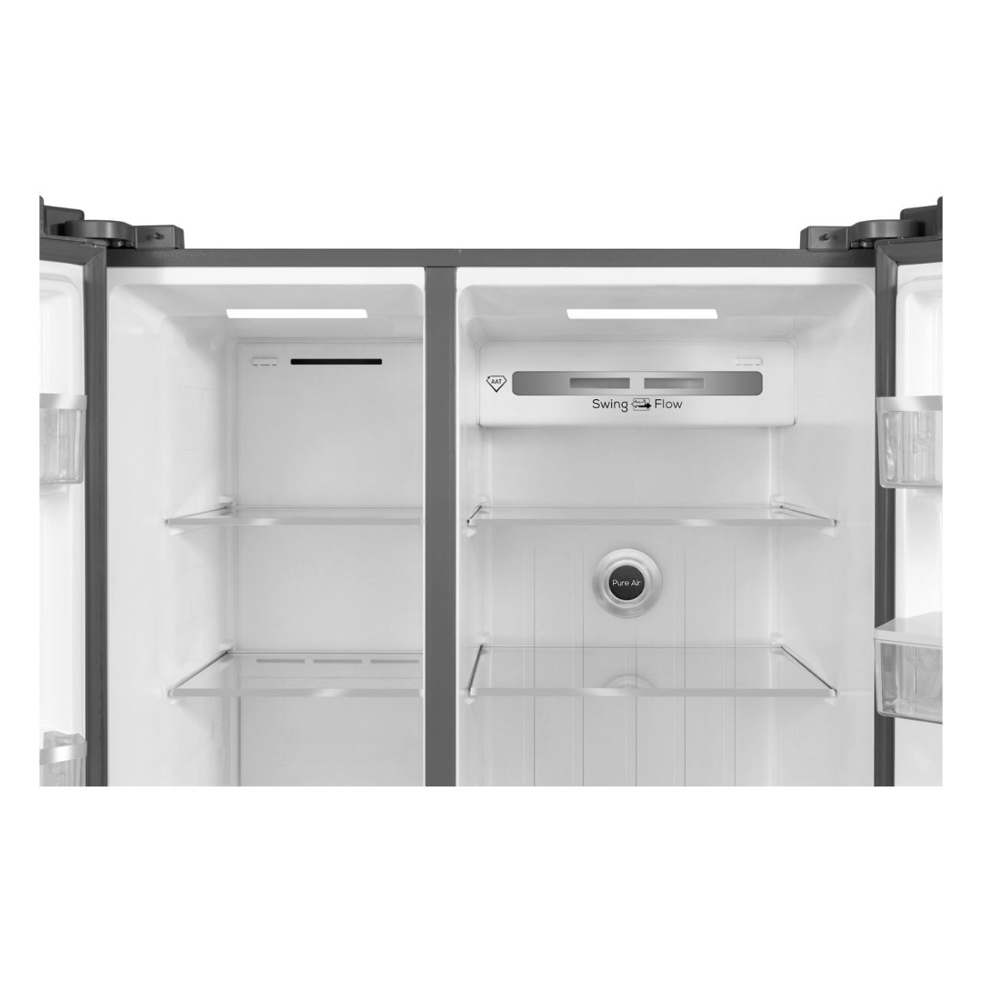 TCL 631L Silver Side By Side Fridge