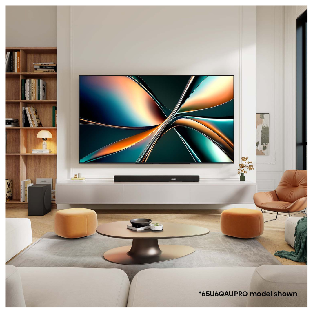 Hisense 65" U6QAU PRO 4K QLED 144Hz Smart TV (2025)