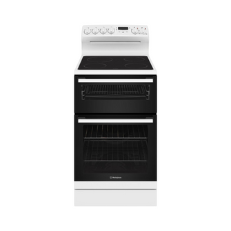Westinghouse 54cm Freestanding Electric Oven and Ceramic Cooktop White