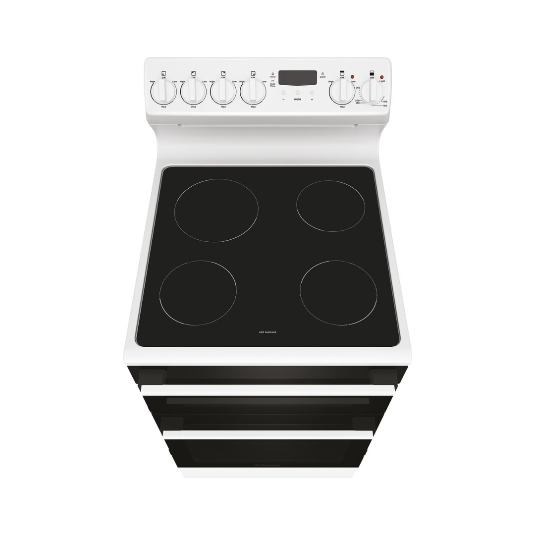 Westinghouse 54cm Freestanding Electric Oven and Ceramic Cooktop White
