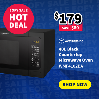 Westinghouse 40L Black Countertop Microwave Oven on sale now $179 - Save $80