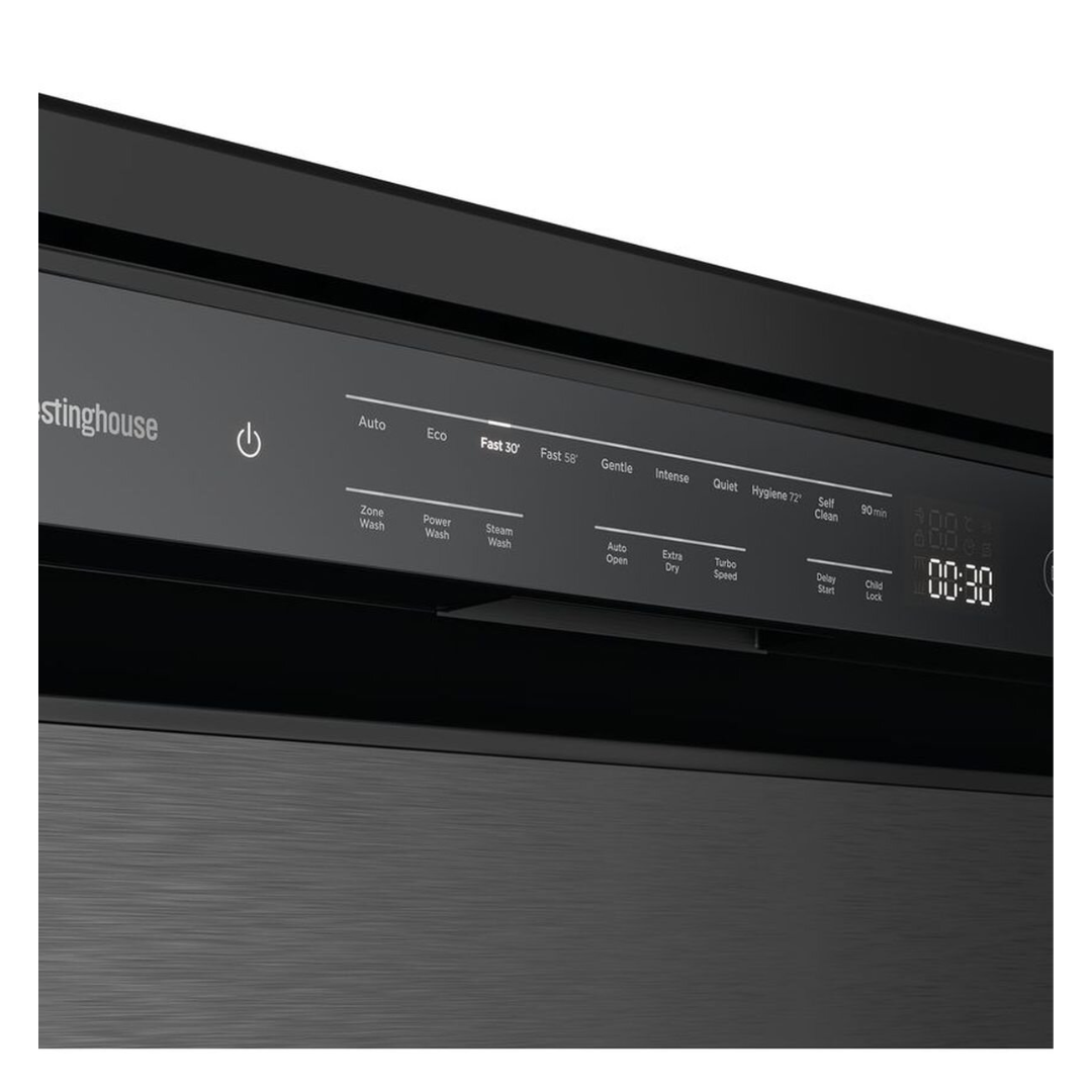 Westinghouse 60cm Freestanding Dishwasher Dark Stainless Steel