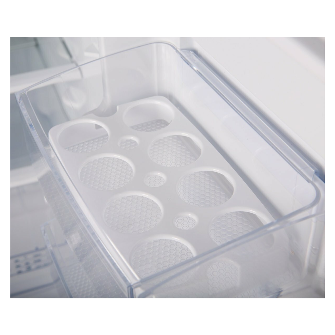 A close up view of the egg tray included in the Westinghouse 256L top mount fridge.