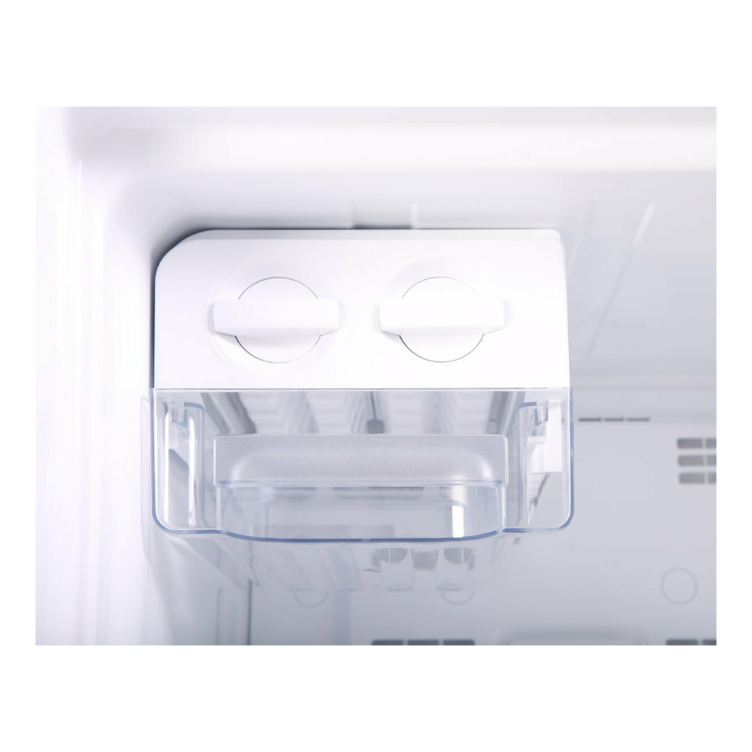 Close up view of the ice tray compartment in the Westinghouse 256L top mount fridge.